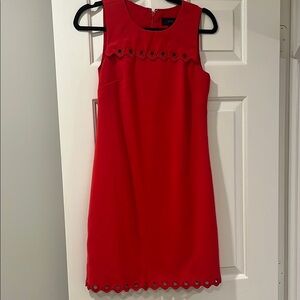 JCrew Red Sleeveless Sheath Mini Dress